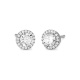 Pendientes Rosetón de oro blanco de 18 Kt con diamantes de 0,75 a 2,35 ct, certificado GIA