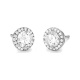 Pendientes Rosetón de oro blanco de 18 Kt con diamantes de 0,75 a 2,35 ct, certificado GIA