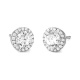 Pendientes Rosetón de oro blanco de 18 Kt con diamantes de 0,75 a 2,35 ct, certificado GIA