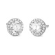 Pendientes Rosetón de oro blanco de 18 Kt con diamantes de 0,75 a 2,35 ct, certificado GIA