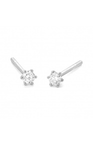 Pendientes Dormilonas de oro blanco de 18 Kt con diamantes de 0,64 a 2,04 ct, certificado GIA
