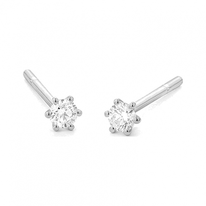 Pendientes Dormilonas de oro blanco de 18 Kt con diamantes de 0,64 a 2,04 ct, certificado GIA