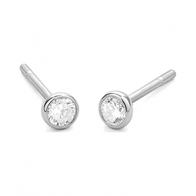 Pendientes Dormilonas de oro blanco de 18 Kt con diamantes de 0,64 a 2,04 ct, certificado GIA