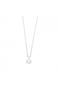 Colgante Solitario de oro blanco de 18 Kt con diamante de 0,32 a 1,02 ct, certificado GIA