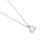 Colgante Solitario de oro blanco de 18 Kt con diamante de 0,32 a 1,02 ct, certificado GIA