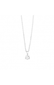 Colgante Solitario de oro blanco de 18 Kt con diamante de 0,32 a 1,02 ct, certificado GIA