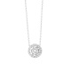 Colgante Rosetón de oro blanco de 18 Kt con diamantes de 0,38 a 1,17 ct, certificado GIA