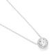 Colgante Rosetón de oro blanco de 18 Kt con diamantes de 0,38 a 1,17 ct, certificado GIA