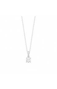Colgante Solitario de oro blanco de 18 Kt con diamante de 0,32 a 1,02 ct, certificado GIA