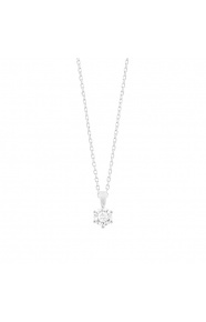Colgante Solitario de oro blanco de 18 Kt con diamante de 0,32 a 1,02 ct, certificado GIA