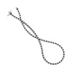 Collar Rivière de titanio con diamantes negros de 13,85 ct