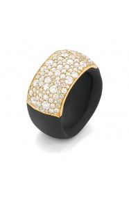 Anillo de oro amarillo de 18 Kt con diamantes de 1,85 a 1,95 ct