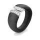 Anillo de oro blanco de 18 Kt con diamantes de 0,18 ct