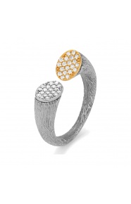 Anillo de oro de 18 Kt con diamantes de 0,30 ct