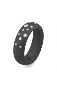 Anillo de titanio con diamantes de 0,18 ct