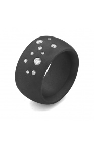 Anillo de titanio con diamantes de 0,25 ct