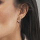 Pendientes Criollas de oro amarillo de 18 Kt con diamantes de 0,09 ct