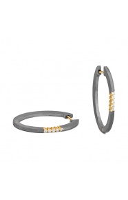 Pendientes Criollas de oro amarillo de 18 Kt con diamantes de 0,09 ct
