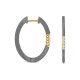 Pendientes Criollas de oro amarillo de 18 Kt con diamantes de 0,09 ct