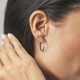 Pendientes Criollas de oro amarillo de 18 Kt con diamantes de 0,09 ct