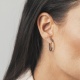 Pendientes Criollas de oro amarillo de 18 Kt con diamantes de 0,12 ct