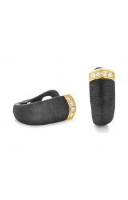 Pendientes de oro amarillo de 18 Kt con diamantes de 0,14 ct