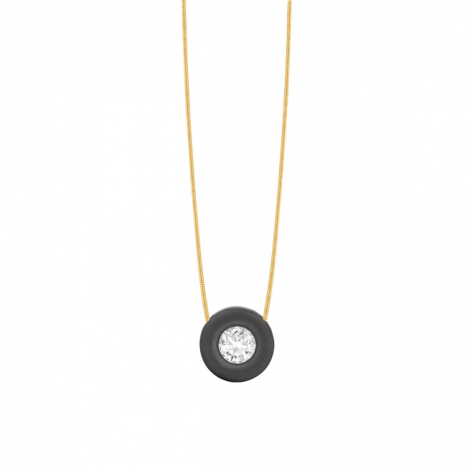 Colgante Solitario de oro amarillo de 18 Kt con diamante de 0,20 a 0,53 ct