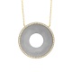 Colgante de oro amarillo de 18 Kt con diamantes de 0,24 ct