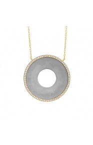 Colgante de oro amarillo de 18 Kt con diamantes de 0,24 ct