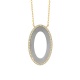 Colgante de oro amarillo de 18 Kt con diamantes de 0,19 ct