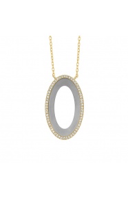 Colgante de oro amarillo de 18 Kt con diamantes de 0,19 ct