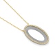 Colgante de oro amarillo de 18 Kt con diamantes de 0,19 ct