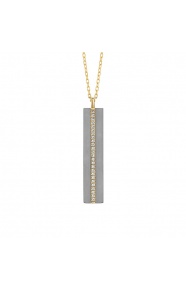 Colgante de oro amarillo de 18 Kt con diamantes de 0,08 ct