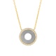 Colgante de oro amarillo de 18 Kt con diamantes de 0,12 ct