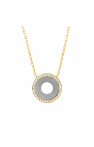 Colgante de oro amarillo de 18 Kt con diamantes de 0,12 ct