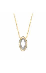 Colgante de oro amarillo de 18 Kt con diamantes de 0,09 ct