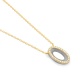 Colgante de oro amarillo de 18 Kt con diamantes de 0,09 ct