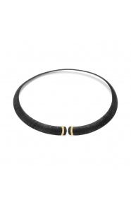 Collar de oro amarillo de 18 Kt con diamantes de 0,23 ct