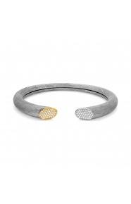Esclava de oro de 18 Kt con diamantes de 0,55 ct