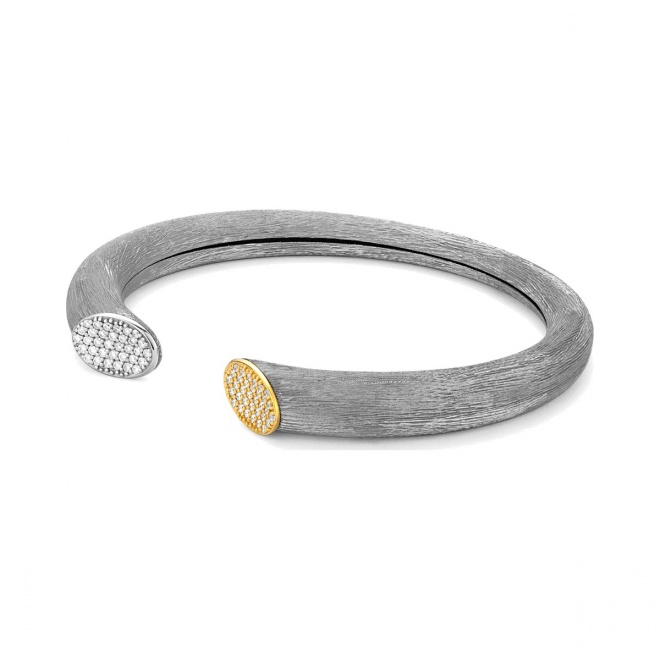 Esclava de oro de 18 Kt con diamantes de 0,55 ct