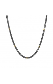 Collar de oro amarillo de 18 Kt con diamantes negros de 0,22 ct