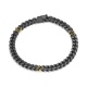 Pulsera de oro amarillo de 18 Kt con diamantes negros de 0,13 ct