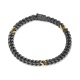 Pulsera de oro amarillo de 18 Kt con diamantes negros de 0,13 ct