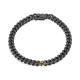 Pulsera de oro amarillo de 18 Kt con diamantes negros de 0,05 ct