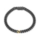 Pulsera de oro amarillo de 18 Kt con diamantes negros de 0,05 ct