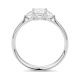 Anillo Tresillo de oro blanco de 18 Kt con diamantes talla princesa de 0,66 ct
