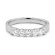 Anillo Media alianza de oro blanco de 18 Kt con diamantes de 0,50 ct