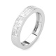 Anillo Media alianza de oro blanco de 18 Kt con diamantes talla princesa de 0,47 ct