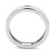 Anillo Media alianza de oro blanco de 18 Kt con diamantes talla princesa de 0,55 ct