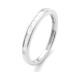 Anillo Media alianza de oro blanco de 18 Kt con diamantes talla baguette de 0,30 ct